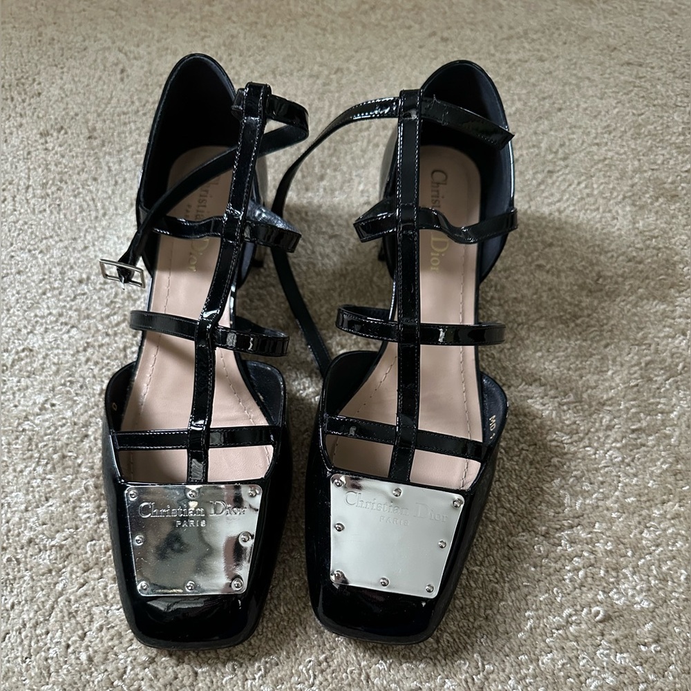 Dior Black Strappy Women's Shoes